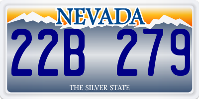 NV license plate 22B279