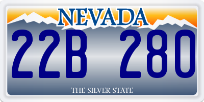 NV license plate 22B280