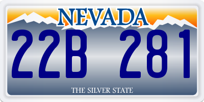 NV license plate 22B281
