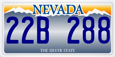 NV license plate 22B288