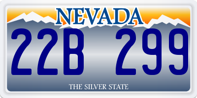 NV license plate 22B299