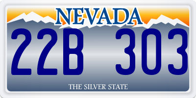 NV license plate 22B303