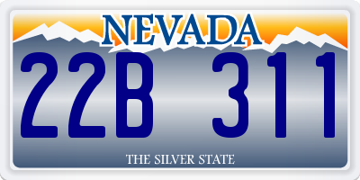 NV license plate 22B311