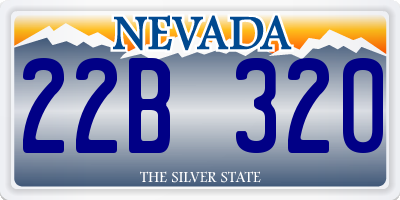 NV license plate 22B320
