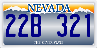 NV license plate 22B321