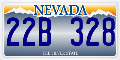 NV license plate 22B328