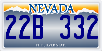 NV license plate 22B332