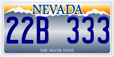 NV license plate 22B333