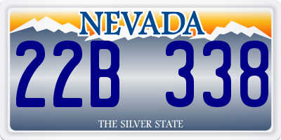 NV license plate 22B338