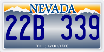 NV license plate 22B339