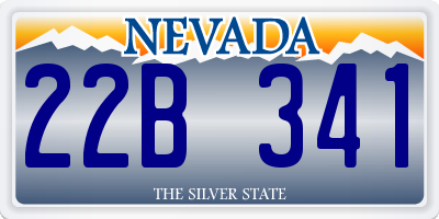 NV license plate 22B341