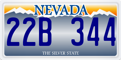 NV license plate 22B344