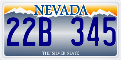 NV license plate 22B345