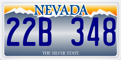 NV license plate 22B348