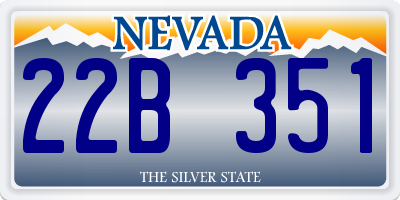 NV license plate 22B351