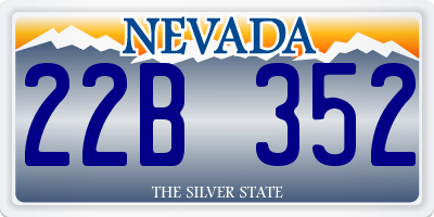 NV license plate 22B352