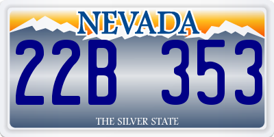 NV license plate 22B353