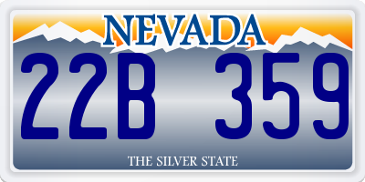 NV license plate 22B359