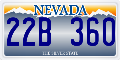 NV license plate 22B360