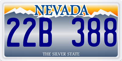 NV license plate 22B388