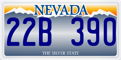 NV license plate 22B390