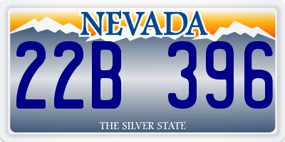 NV license plate 22B396