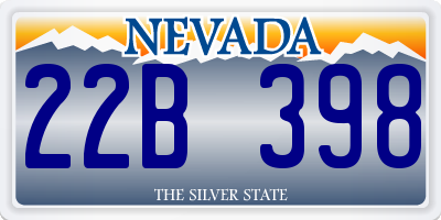 NV license plate 22B398
