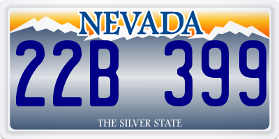 NV license plate 22B399