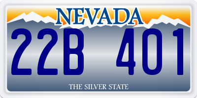 NV license plate 22B401