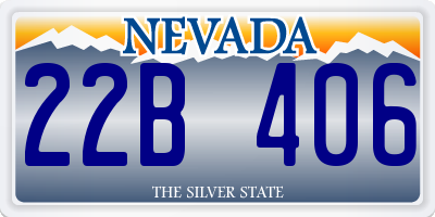 NV license plate 22B406