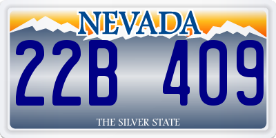NV license plate 22B409