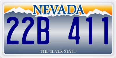 NV license plate 22B411