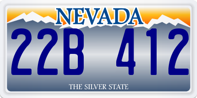 NV license plate 22B412