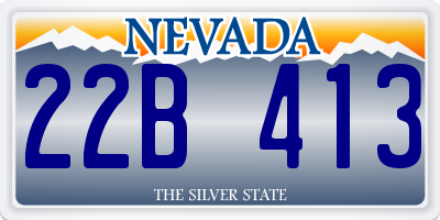 NV license plate 22B413