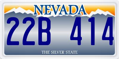 NV license plate 22B414