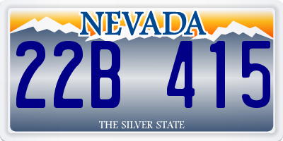 NV license plate 22B415