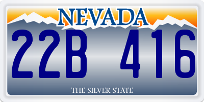 NV license plate 22B416