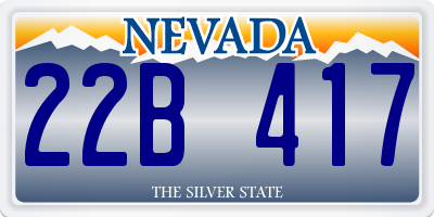 NV license plate 22B417