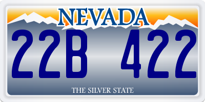 NV license plate 22B422