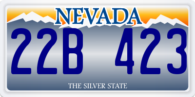 NV license plate 22B423