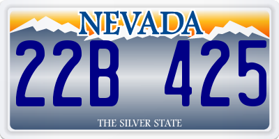 NV license plate 22B425