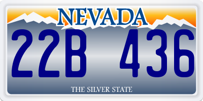 NV license plate 22B436