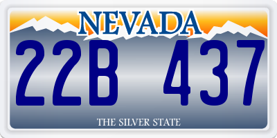 NV license plate 22B437