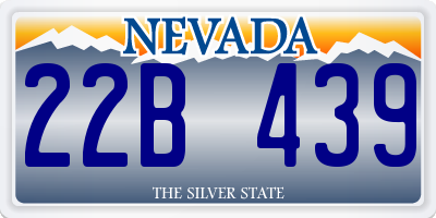NV license plate 22B439