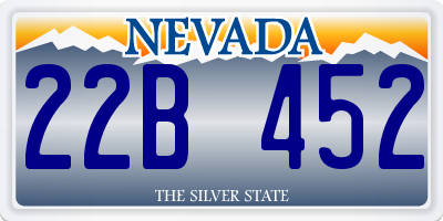NV license plate 22B452