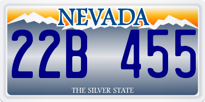 NV license plate 22B455