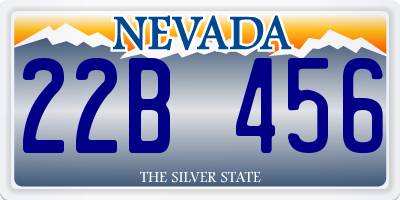 NV license plate 22B456