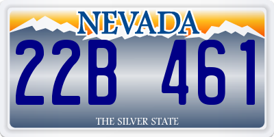 NV license plate 22B461