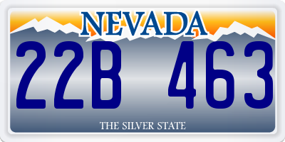 NV license plate 22B463