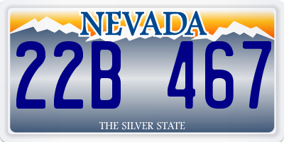 NV license plate 22B467